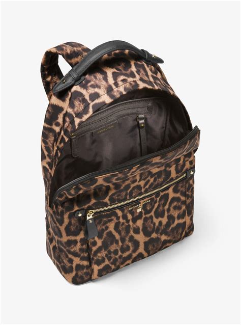 michael kors kelsey backpack leopard|kelsey medium leopard nylon tote.